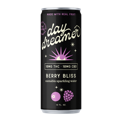 Day Dreamer Berry Bliss cannabis sparkling water can on a white background
