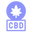 CBD logo with a cannabis leaf and 'CBD' text on a white background
